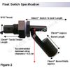 IACS Float Switch Kit 1 (FK1-12VDC) Polypropylene PP Side-Entry with 10 Amp Board