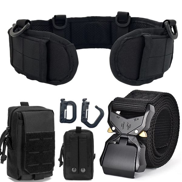 nda-style Tactical Belt, Airsoft Work, Belt, Utility Pouch, Waist Bag, Military, Black