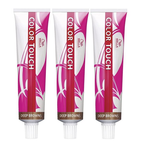 3 Wella Professionals Colour Touch 8/73 Light Blonde Brown Gold 60 ml