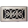 4 In. X 8 In. Brushed Nickel Scroll Floor Register