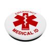 Emergency Medical ID Alert (WHITE) PopSockets Swappable PopGrip