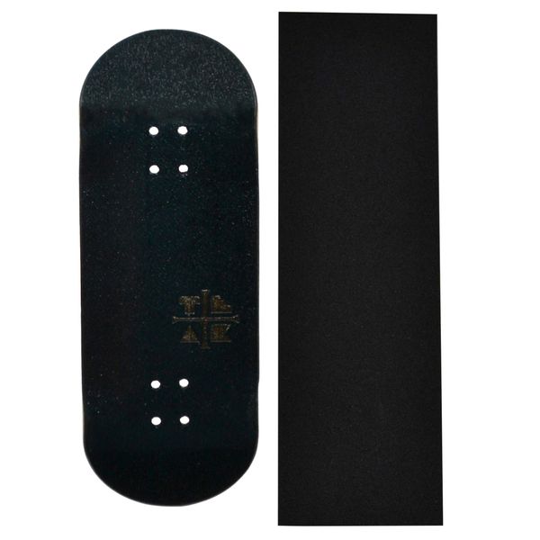 Teak Tuning Prolific Wooden Fingerboard Deck, Black Mamba - 34mm x 97mm - Handmade, Pro Shape & Size - Five Plies Wood Veneer - Includes Prolific Foam Tape