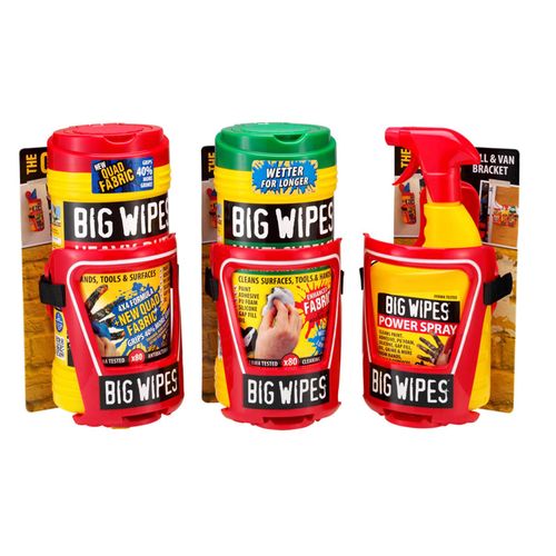 Big Wipes BGW2421 80 Van and Wall Bracket Tubs Wipe - Red