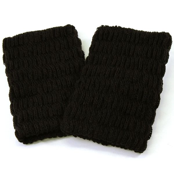 Kenbee Sports Socks Factory, Macaron Warmers, Arm Warmers, Leg Warmers, Uses Far-Infrared Yarn, Prevents Chills, Ankles & Wrists, Fluffy, Warm, Made in Japan - blk