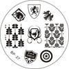 Badge Theme  Nail Art Stamping Template Image Plate Stamper Scraper Kit BP 27