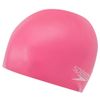 Speedo Plain Moulded Silicone Swim Cap - Hot Pink, One Size