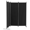 Room Divider 4-Panel Folding Privacy Screen Fabric Partition Office Black
