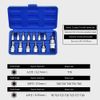 Sukudon 13-Piece Torx Socket Spanner Set T8-T70 S2 Steel Bits Nuts Tool