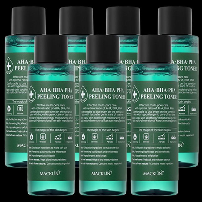 Macklin AHA BHA PHA Peeling Toner 7 Tea Tree Blackhead Dead Skin Sebum Removal