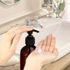 JamHooDirect 2Pcs 500ml/17oz Empty Plastic Pump Bottles, Refillable Lotion Shampoo Body Washing Cream Shower Gel Storage Holder Container Toiletries Liquid Dispenser (Brown)