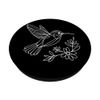 Line Art Bird & Ornithologist Ruby-Throated Hummingbird PopSockets Adhesive PopGrip