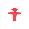 AMPELMANN Magnet - Häftling Steher rot