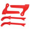 Woodworking Safety Push Sticks Set, Protective Hand Tool for Table Saw Carpentry, Red, 4pcs