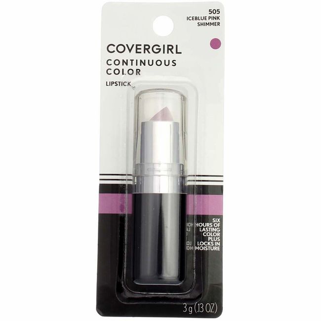 4 Pack CoverGirl Continuous Color Lipstick, Iceblue Pink, 0.13 oz