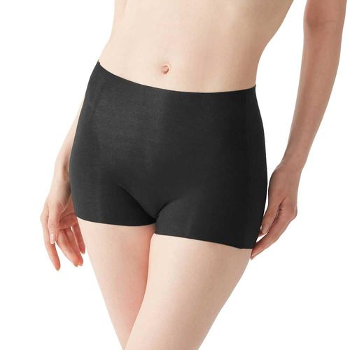 Gunze Underpants, Kireilabo, Completely Non-Sewn®, Cotton Blend, Cropped, Women's - blk
