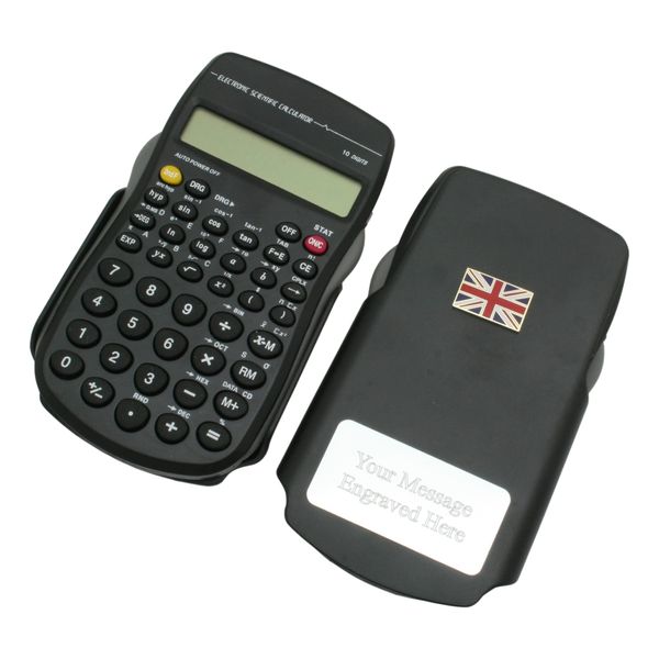 Union Jack Scientific Mathematics Calculator School Pencil Case Personalised 383