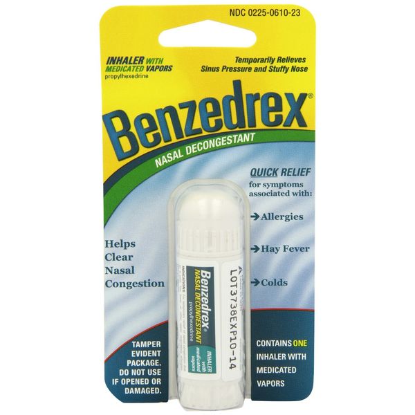 Benzedrex Nasal Decongestant Inhaler, 3 Count