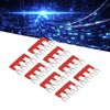 15 Pcs Jumper Block Terminal Strips, 100V 15A, Fork Type with PVC Shell, Cuttable, Wide Application (TB-1504)