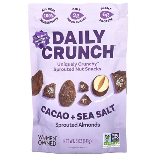 Sprouted Almonds, Cacao + Sea Salt, 5 oz (141 g)