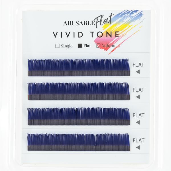 Air Sable Flat Vivid Tone Blue 4 Lines D Curl0.15mmÃ—9mm