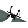 ClipFlipz Rectangular Polarised Large/Smoke Clip On Flip Up Sunglasses, Grey, L