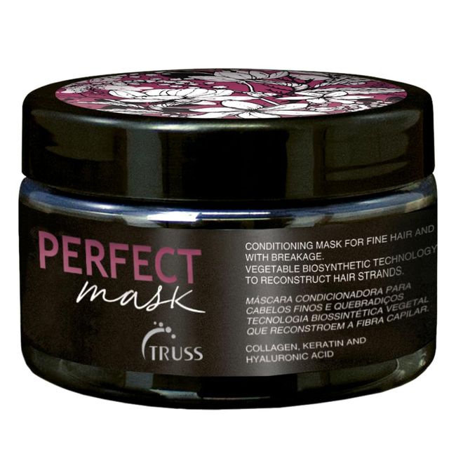 TRUSS Perfect Hair Mask with Collagen, Keratin & Hyaluronic Acid - Deep Conditioning Hair Treatment - Intense Moisture & Hydration - Repairs Fine, Thinning, Brittle, Dry Damaged Hair