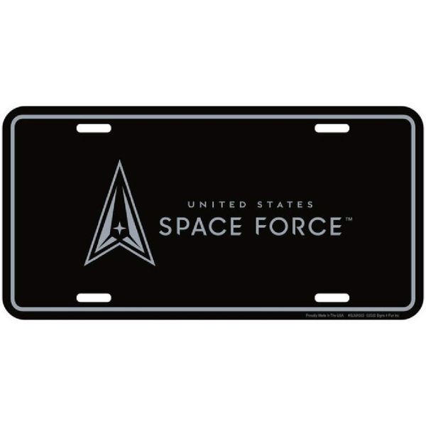 Space Force Metal License Plate 12" x 6"