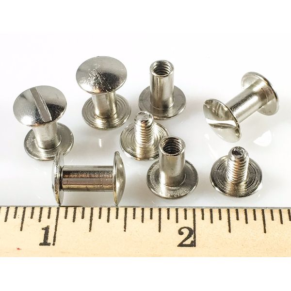 Chicago Screws 3/8" Plain 100 Pcs Np Silver