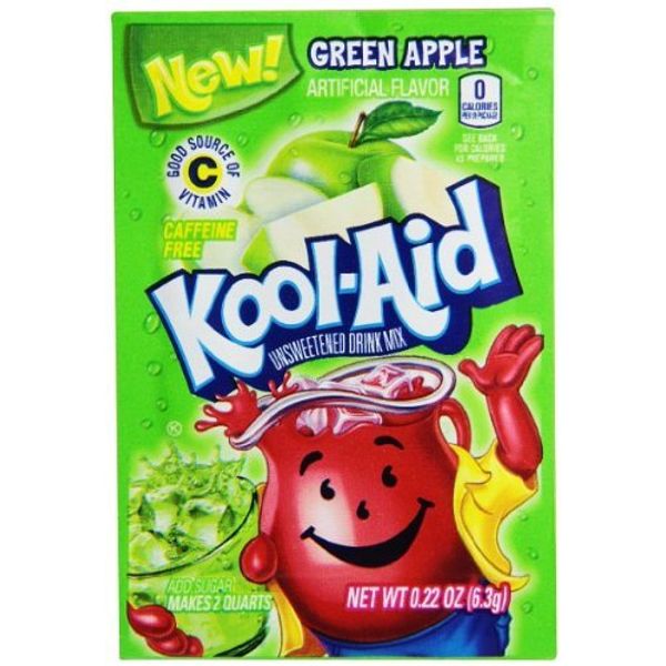 Green Apple Kool Aid Powdered Drink Mix (Pack of 48)