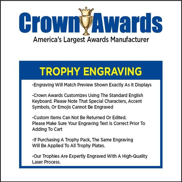 Cornhole Awards, 7.25" Cornhole Acrylic Award Trophy
