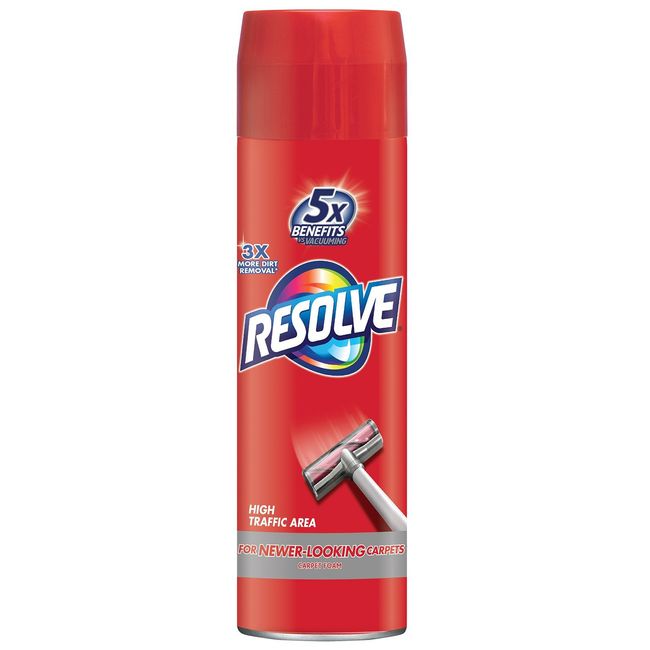 RESOLVE, Foam Carpet Cleaner, Foam, 22 Oz Aerosol Spray, 12