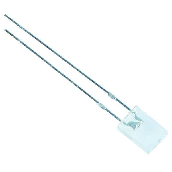 50 x Amber Rectangular 2 x 5mm Water Clear LED 300mcd 120° Electronics DIY Hobby Replacement Repair