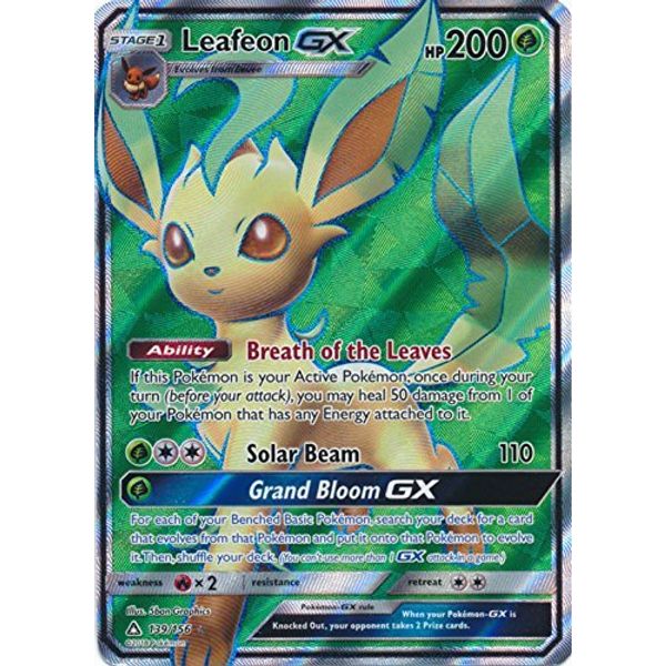 Pokemon - Leafeon GX - 139/156 - Full Art Ultra Rare - Sun & Moon: Ultra Prism