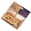 Papermania 22-Piece Bare Basics Wooden Bobbin, Brown