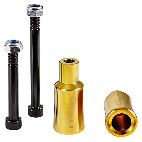 Chilli Scooter Pegs Barrel 2tlg. in der Farbe Gold, aus Aluminium gefertigt, C-1033-GO