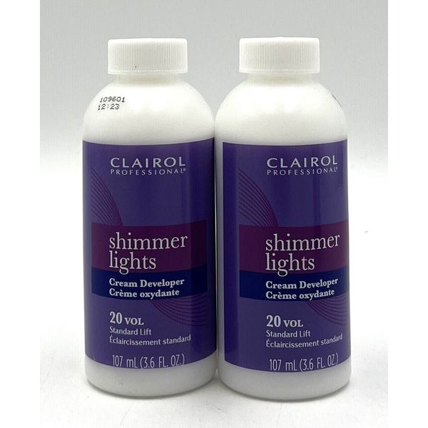 Clairol Shimmer Lights Cream Developer 20 Volume Standard Lift 3.6 oz-2 Pack