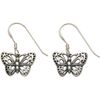 Sterling Silver Openwork Butterfly Wire Earrings