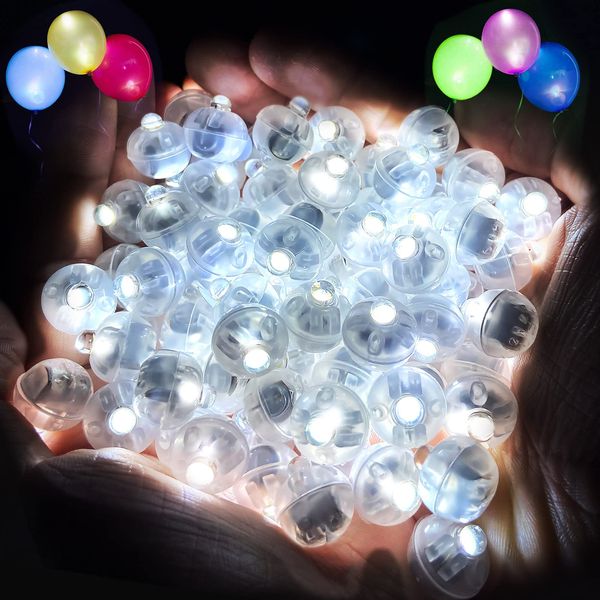 ZGWJ 50PCs Mini Led Lights,Flash Led Balloons Light up Balloons for Party Decorations Neon Party Lights for Paper Lantern Easter Eggs Birthday Party Wedding Halloween Christmas Decoration