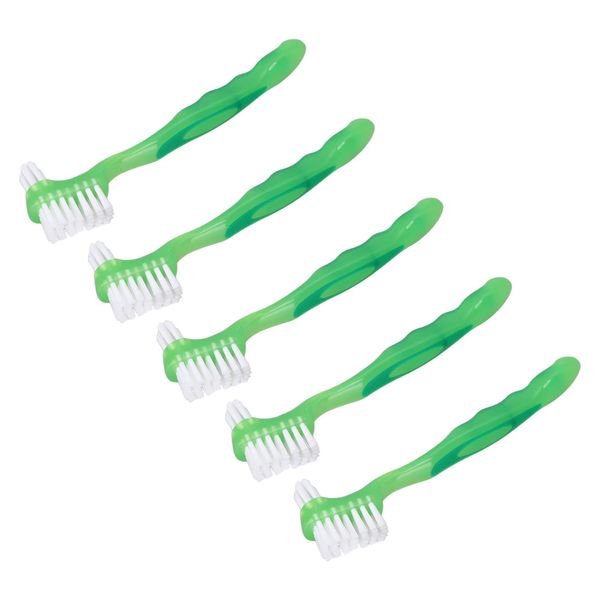 False Teeth Brush, Soft Hair Dirt Removal Safe Ergonomic Denture Brush for Elderly for Daily Life