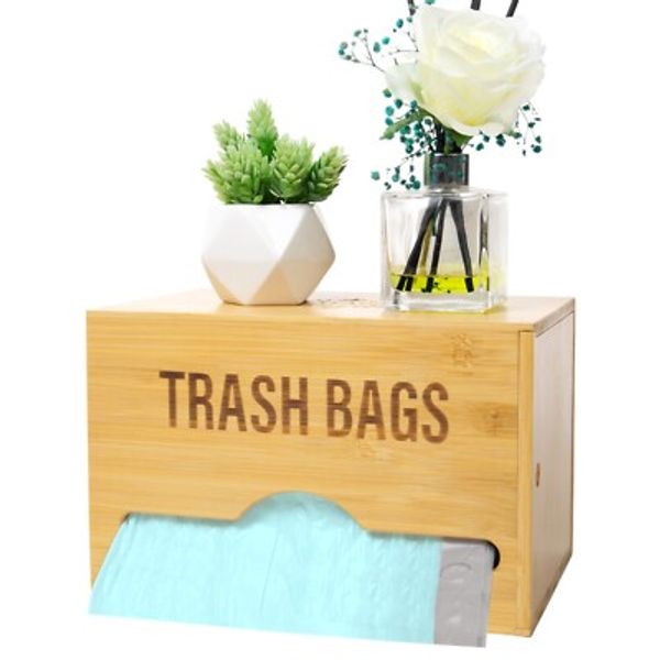Plastic bag dispenser - kitchen trash bag holder-extra large trash bag dispenser