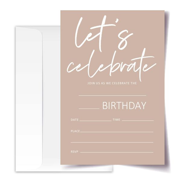 Let’s Celebrate Birthday, Birthday Invitations, Shining Around, Birthday Invitation Cards, Birthday Party Invitations, Party Supplies Decorations for Birthday (101)