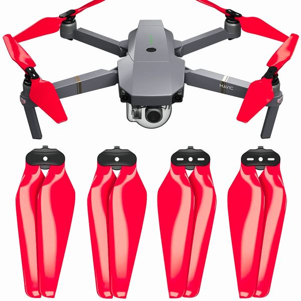 Master Airscrew Stealth Propellers for DJI Mavic Pro & Platinum - Red, 4 pcs