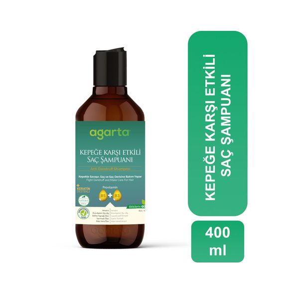 Doğal Kepeğe Karşı Etkili Şampuan 400 ml (VEGAN,TUZSUZ)