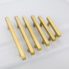 goldenwarm 20 Pack Gold Drawer & Cabinet Knobs - Brushed Brass Cupboard Knobs Square Single Hole Gold Handles Stainless Steel