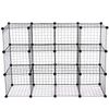 Black 12 Cubes Storage Rack Kitchen Shelving Metal Wire Shelf Storage Organizer