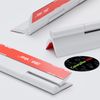 4X White Acrylic Hinges - No Glue Required. Self Adhesive. White Plastic 200mm