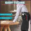 Schwarze Server Tasche für Kellnerin, justierbare Serving Kellner Schürze mit Taschen-Schnalle, Restaurant Taille Geld Schürze Tasche Gürtel Tasche für Kellner Hotels Bars