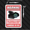 4 pack Security Camera Sticker Surveillance System CCTV Warning Video Decal Car