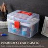 Clear First Aid Bin, Portable Emergency Kit, Medicine Storage Box Container