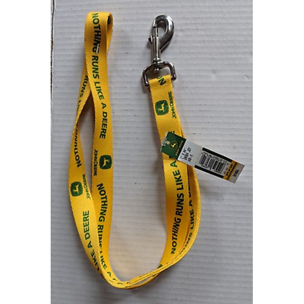 John Deere Themed Dog Pet Leash, 4 feet x 1 inch Green Yellow New with Tags!